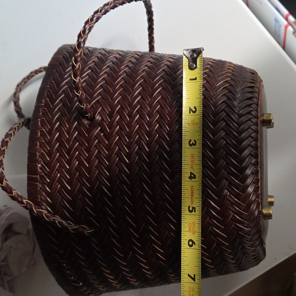 Nwt Real Leather Woven Bag - Picture 10 of 11